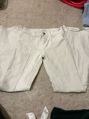 PacSun Women's White Skinny Jeans with Front Seam